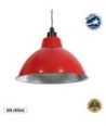 GLOBOSTAR® LOUVE 01177 Vintage Κρεμαστό Φωτιστικό Οροφής με Ντουί 1 x E27 AC 220-240V IP20 - Κόκκινο - Μ40 x Π40 x Υ30cm